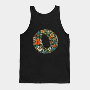 Hippie Floral Letter O Tank Top